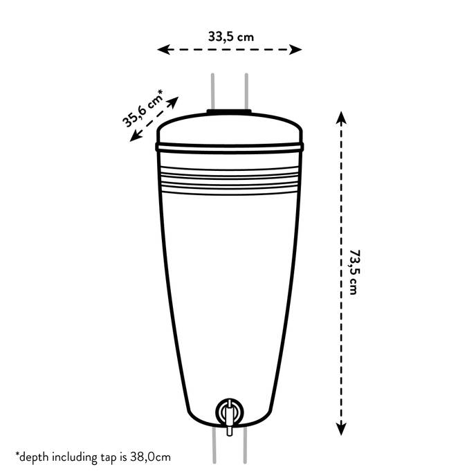 green basics rain catcher 35ltr living schwarz
